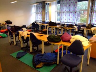 Et kig ind i et af sovelokalerne
