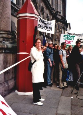 Helene var også mødt op, for at støtte
