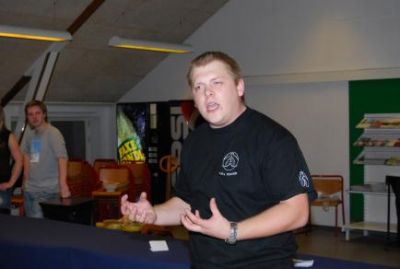 Dixen præsentere aftens menu
