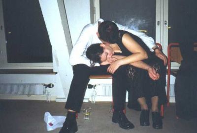 Asbjørn C. og formanden slapper af
