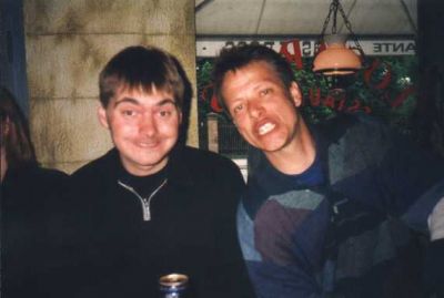 Per Loft og Johnny Tang velankomne til restauranten
