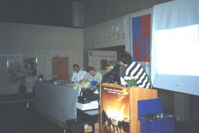 Casper igang med at afholde beretning
