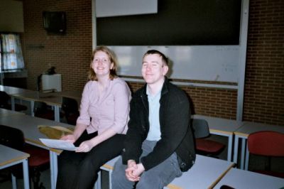 Vicepræsidenten er klar i salen, sammen med Dan

