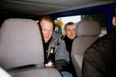 Så er vi på vej i bilen imod Roskilde
