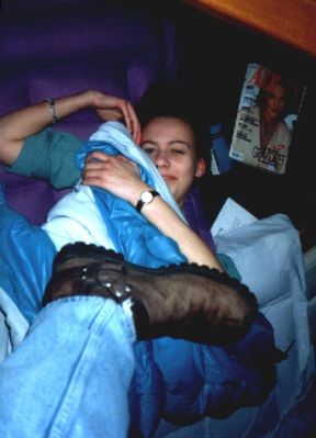 Formand Lisbeth - og en fod!
