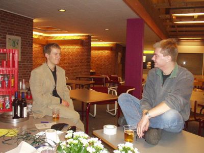 Kaufmann og Per Loft en times tid før morgenmaden
