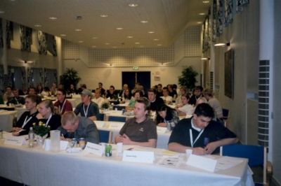 Her med FU'bordet forrest, med en sovende Erlang og Shawn
