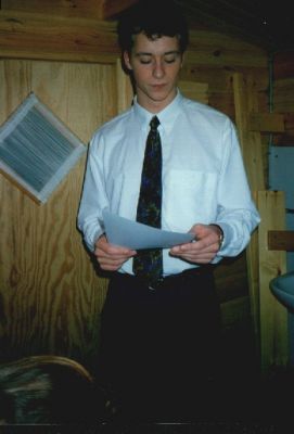 Den afgående formand Mark Stokholm siger ord til den afgående hovedbestyrelse
