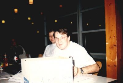 Steen V. Jensen og Peter Schumann skriver referat
