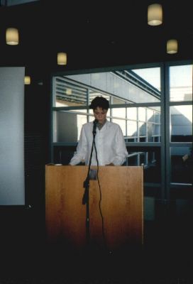 Den kommende formand: Lisa Johansen på talerstolen
