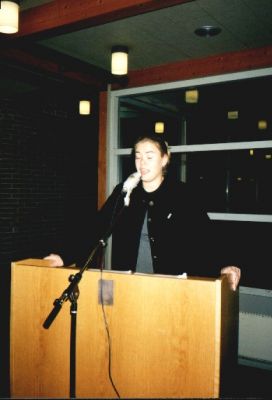 Den afgående formand: Malene Mikkelsen på talerstolen
