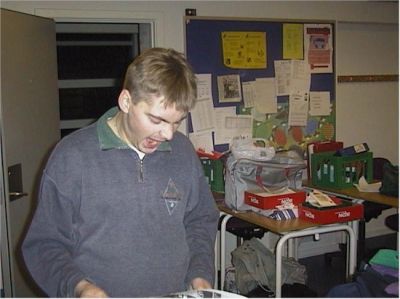 Fredag morgen, og Per Loft er vist ikke helt morgenfrisk...
