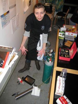 Katastrofen er sket i baren, Natchaja har tabt fadølsanlægget
