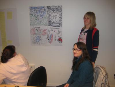 Så er der blevet malet fine tegninger
